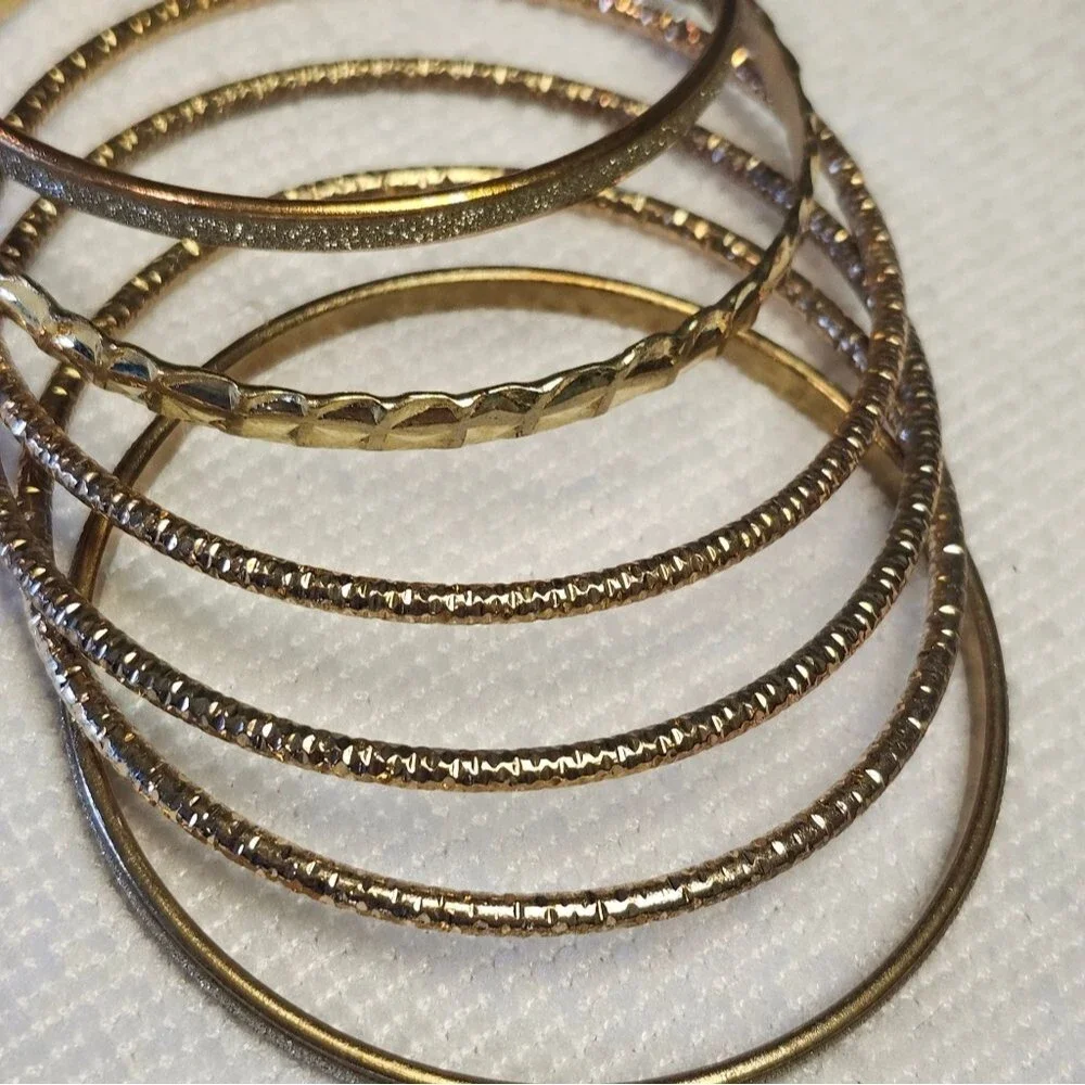 Elegant Gold Bangle Set Of 6